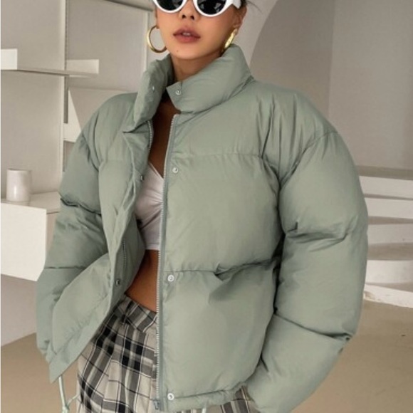Divided Jackets & Blazers - Divided Sage Green Puffer Jacket comfort zs XS